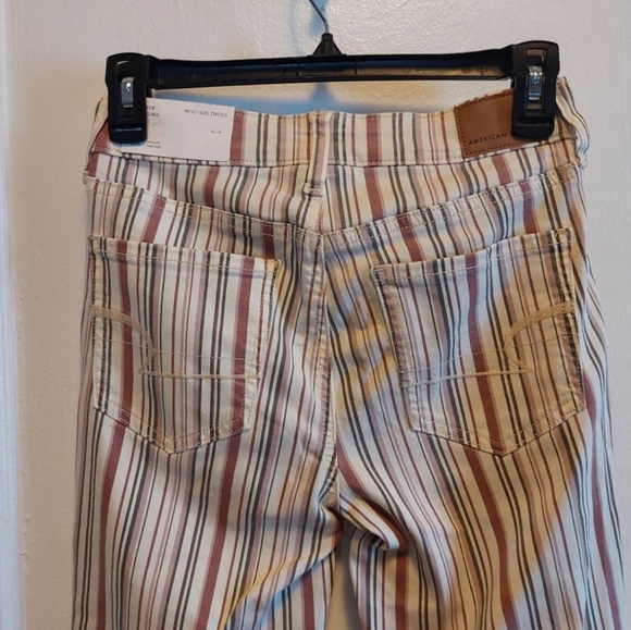 American Eagle Next Level Stretch High Rise Skinny Striped Jegging - Picture 8 of 14